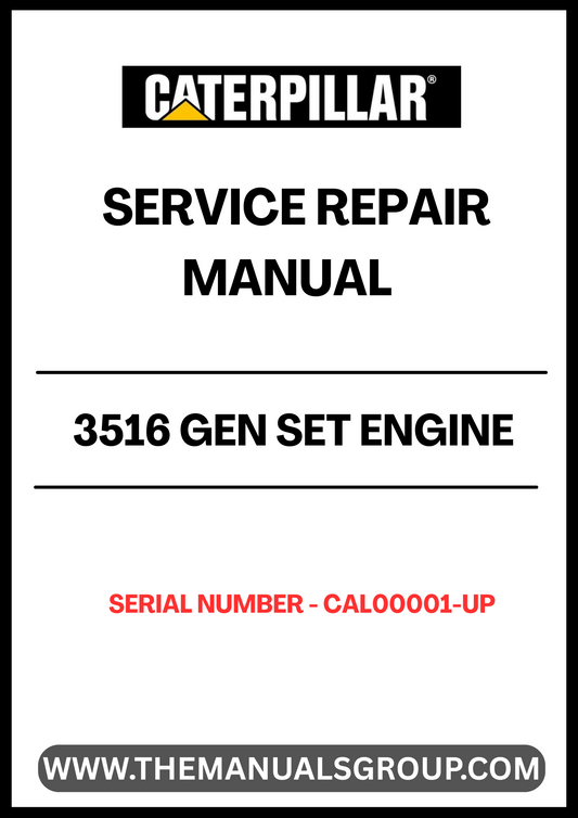 Unlock the full potential of your CAT 3516 Gen Set Engine with our comprehensive Service Repair Manual, specifically designed for serial numbers CAL00001 and up. This essential guide provides detailed instructions and insights to ensure your engine operates at peak performance, minimizing downtime and maximizing efficiency.