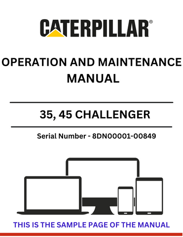 Discover the comprehensive operation and maintenance manual for CAT 35 and 45 Challenger models powered by the 3116 engine. Essential for optimal performance.