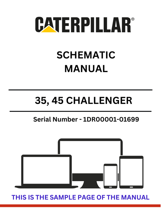 Discover the CAT 35 and 45 Challenger Schematic Manual for models S/N 1DR00001-01699, powered by the reliable 3116 engine. Access essential technical insights.