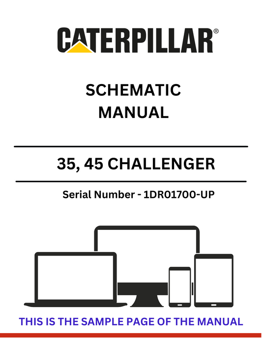 Discover the CAT 35, 45 Challenger Schematic Manual for models S/N 1DR01700 and up, powered by the reliable 3116 engine. Access detailed schematics today.