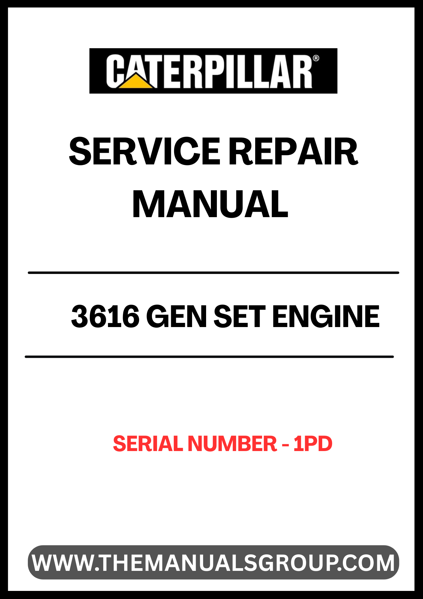 Discover the essential CAT 3616 Gen Set Engine Service Repair Manual, specifically designed for serial number 1PD. This comprehensive guide is your go-to resource for maintaining and repairing your engine, ensuring optimal performance and longevity. With detailed instructions and diagrams, you can tackle any service task with confidence.