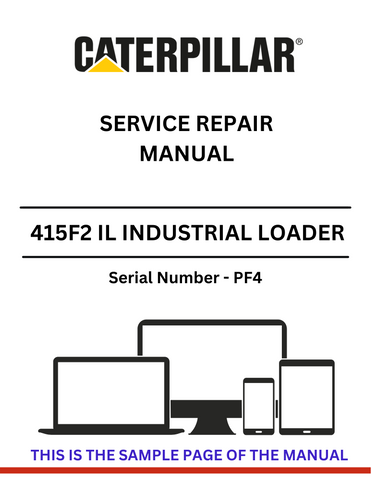 Discover the comprehensive service repair manual for the CAT 415F2 IL Industrial Loader. Access detailed instructions and troubleshooting tips for S/N - PF4.
