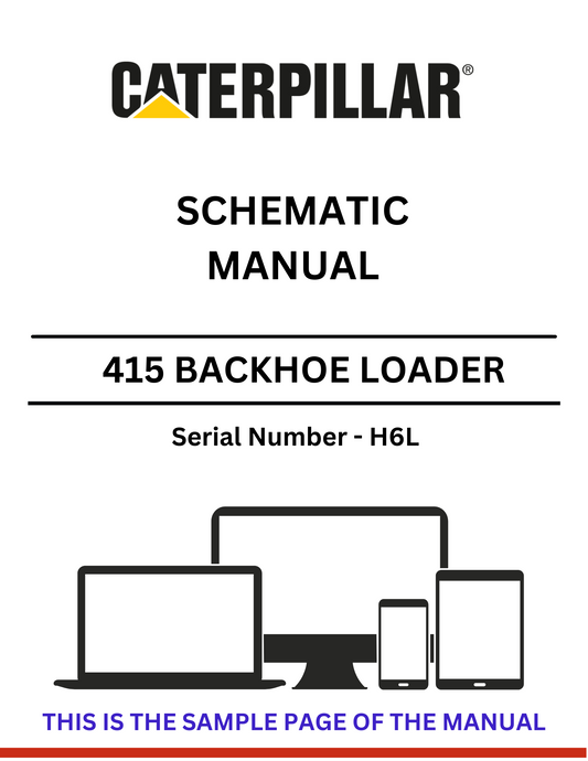 Discover the CAT 415 Backhoe Loader Schematic Manual (S/N - H6L) for detailed insights and technical guidance to enhance your equipment's performance.