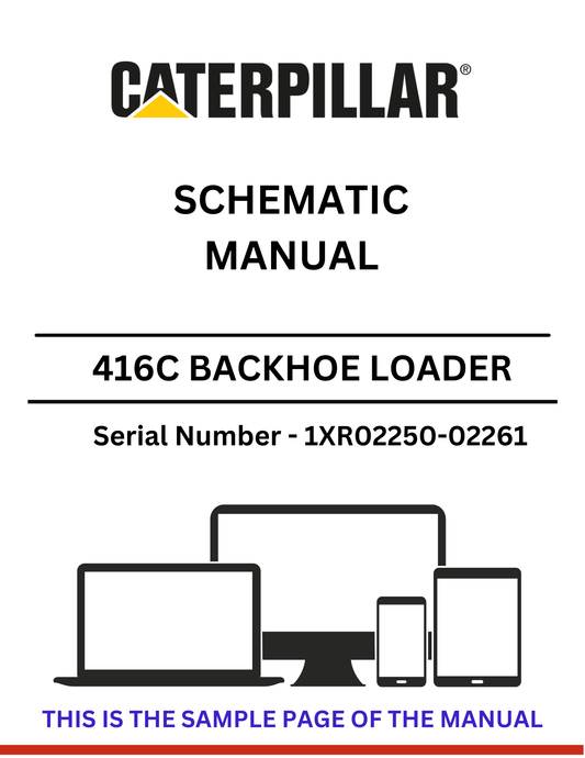 Discover the CAT 416C Backhoe Loader Schematic Manual for S/N 1XR02250-02261, featuring detailed insights powered by the reliable 3054 engine.