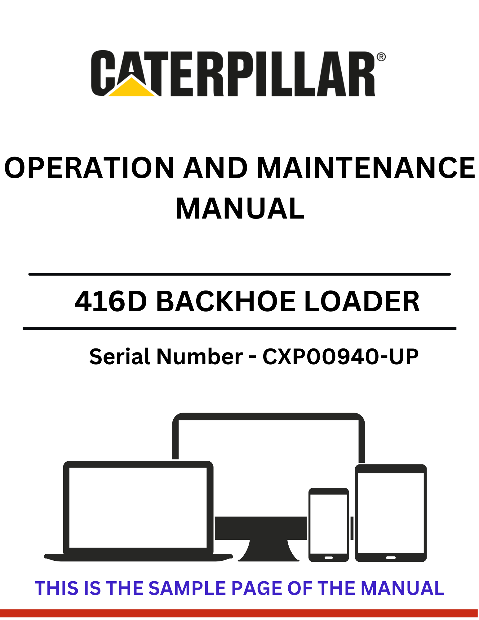 Discover the comprehensive operation and maintenance manual for the CAT 416D Backhoe Loader, powered by the 3054C engine. Ensure optimal performance and longevity.