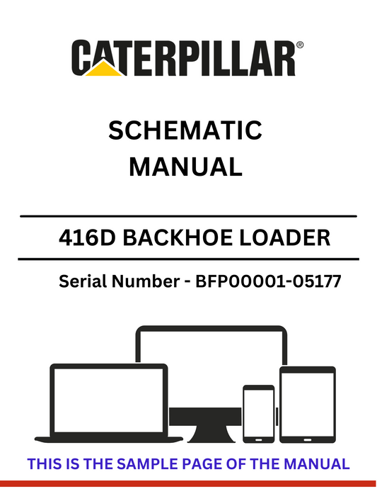 Discover the CAT 416D Backhoe Loader Schematic Manual for models S/N BFP00001-05177, powered by the reliable 3054 engine. Get detailed insights today!