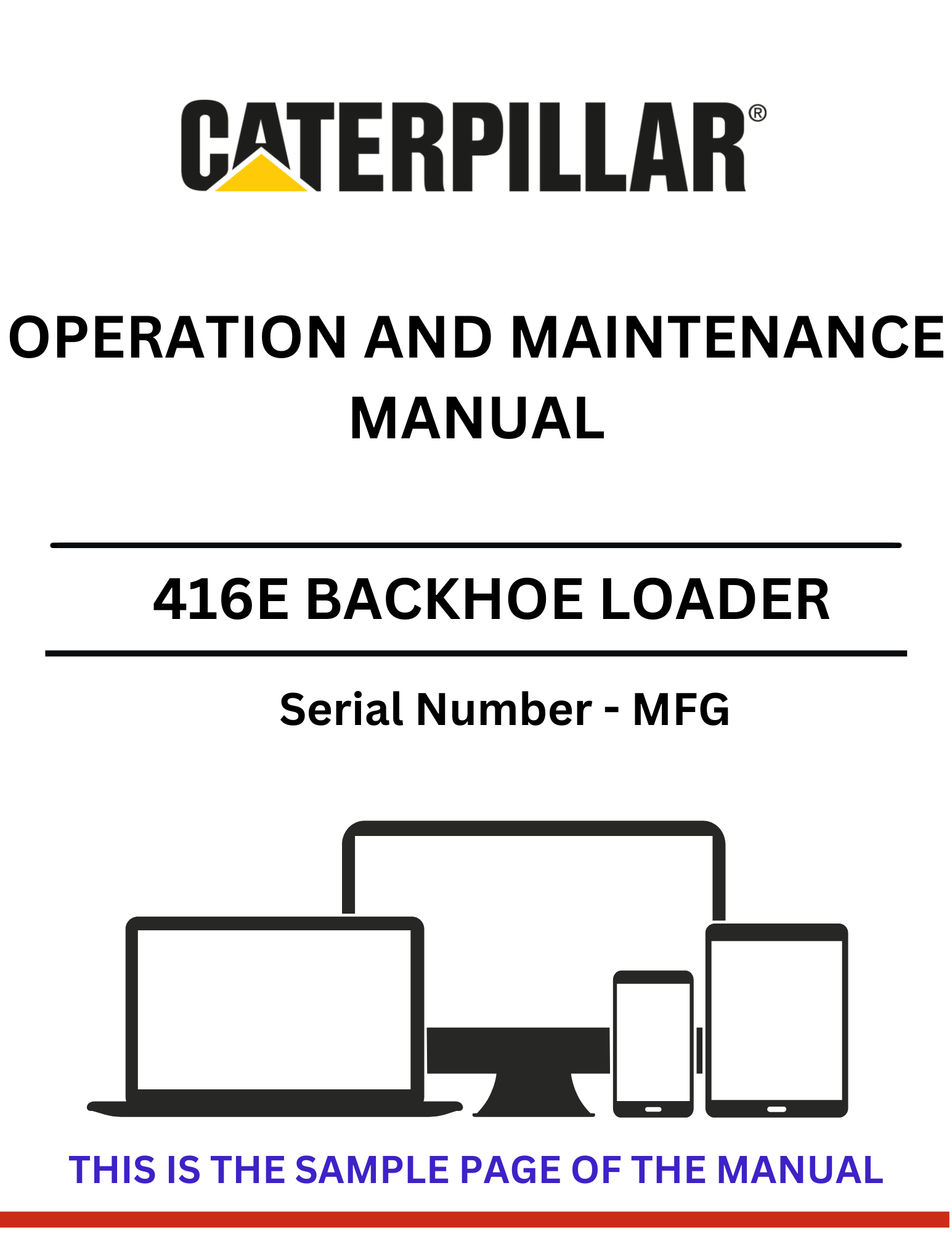 Discover the comprehensive CAT 416E Backhoe Loader Operation and Maintenance Manual. Ensure optimal performance and longevity with expert guidance tailored for your machine.