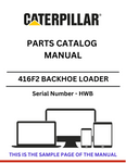 Discover the comprehensive CAT 416F Backhoe Loader Parts Catalog Manual (S/N - HWB). Find the right parts and enhance your equipment's performance today.