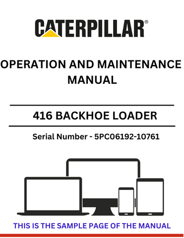  Discover the comprehensive operation and maintenance manual for the CAT 416 Backhoe Loader, powered by the 4.236 diesel engine. Essential for optimal performance.