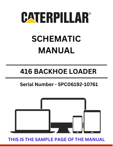 Discover the CAT 416 Backhoe Loader Schematic Manual for S/N 5PC06192-10761, featuring detailed diagrams and insights for the 4.236 Diesel Engine.