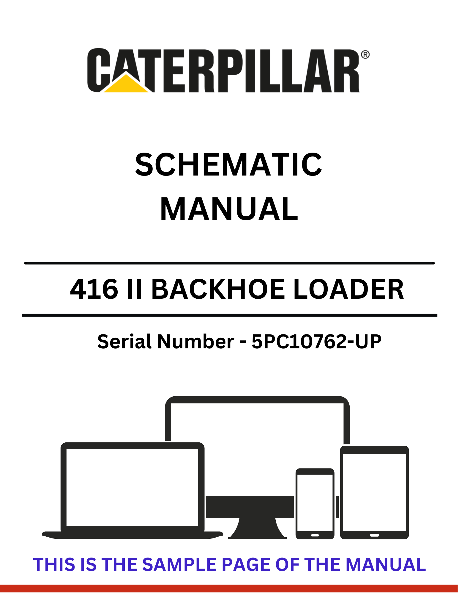 Discover the CAT 416 II Backhoe Loader Schematic Manual for S/N 5PC10762-UP. Access detailed diagrams and specifications powered by a 4.236 diesel engine.
