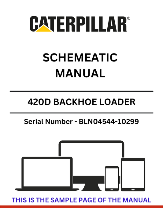 Discover the CAT 420D Backhoe Loader Schematic Manual for S/N BLN04544-10299, powered by the reliable 3054 engine. Access essential technical details now.