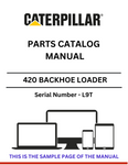 Discover the comprehensive CAT 420 Backhoe Loader Parts Catalog Manual S/N - L9T. Find the right parts and enhance your equipment's performance today.