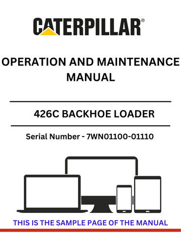  Discover the comprehensive operation and maintenance manual for the CAT 426C Backhoe Loader, powered by the 3054 engine. Ensure optimal performance and longevity.