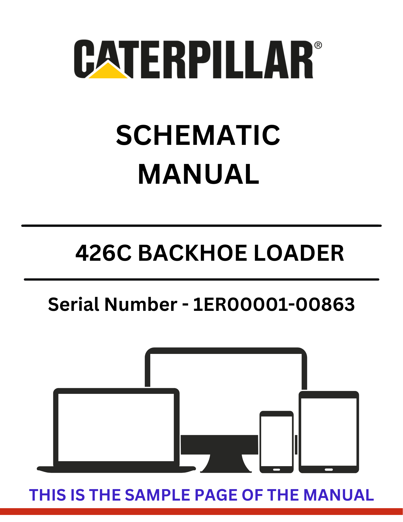 Discover the CAT 426C Backhoe Loader Schematic Manual for S/N 1ER00001-00863, powered by the reliable 3054 engine. Access essential diagrams and specifications.