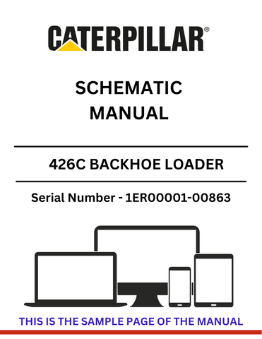 Discover the CAT 426C Backhoe Loader Schematic Manual for S/N 1ER00001-00863, powered by the reliable 3054 engine. Access essential diagrams and specifications.