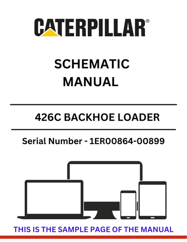 Discover the CAT 426C Backhoe Loader Schematic Manual for S/N 1ER00864-00899, powered by the reliable 3054 engine. Access essential diagrams and specifications.