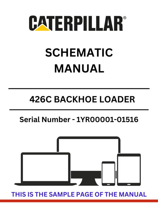 Discover the CAT 426C Backhoe Loader Schematic Manual for S/N 1YR00001-01516, powered by the reliable 3054 engine. Essential for maintenance and repairs.