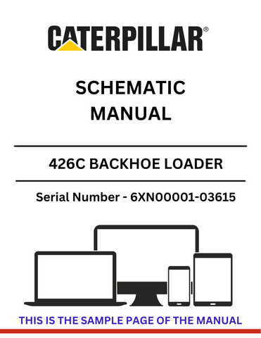 Discover the CAT 426C Backhoe Loader Schematic Manual for S/N 6XN00001-03615, powered by the reliable 3054 engine. Access essential diagrams and specifications.