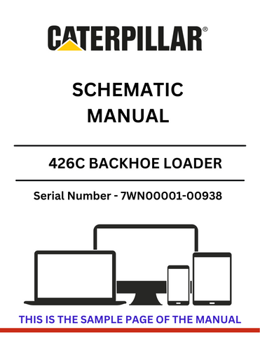 Discover the CAT 426C Backhoe Loader Schematic Manual for S/N 7WN00001-00938, powered by the reliable 3054 engine. Essential for maintenance and repairs.