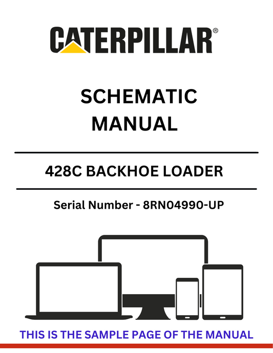 Discover the CAT 428C Backhoe Loader Schematic Manual for S/N 8RN04990-UP, powered by the reliable 3054 engine. Access essential diagrams and specifications.