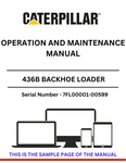 Discover the comprehensive operation and maintenance manual for the CAT 436B Backhoe Loader, powered by the 3054 engine. Essential for optimal performance.