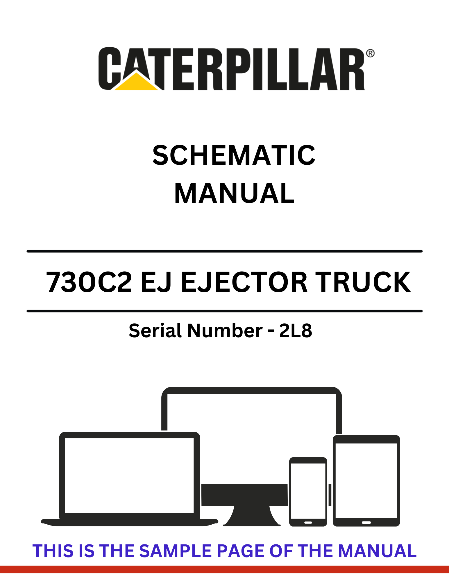 Get the CAT 730C2 EJ Ejector Truck Schematic Manual (S/N - 2L8) for in-depth schematics and guidance, ensuring optimal performance and maintenance of your truck.