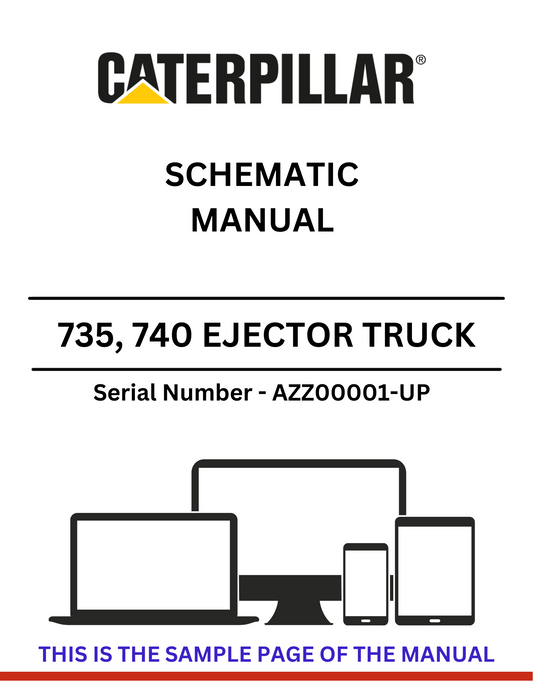 Discover the CAT 735 and 740 Ejector Truck Schematic Manual for models S/N AZZ00001-UP. Access detailed diagrams and technical insights for optimal performance.