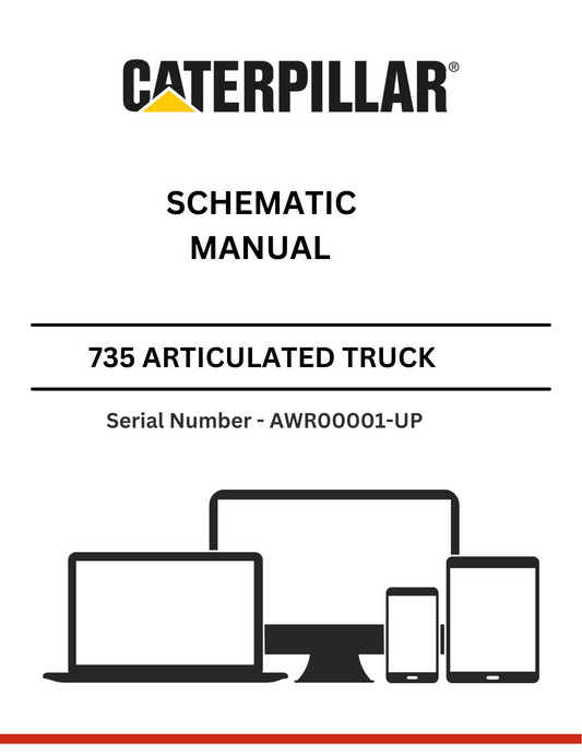 Discover the CAT 735 Articulated Truck Schematic Manual for S/N AWR00001-UP, powered by the 3406E engine. Essential resource for maintenance and repairs.
