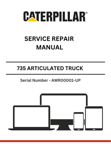 Discover the comprehensive CAT 735 Articulated Truck Service Repair Manual for S/N AWR00001-UP, powered by the 3406E engine. Essential for efficient maintenance.