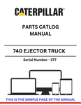 Explore our extensive range of CAT 740 Ejector Truck parts and the detailed catalog manual for S/N - 3T7. Ensure your machinery runs smoothly and efficiently.