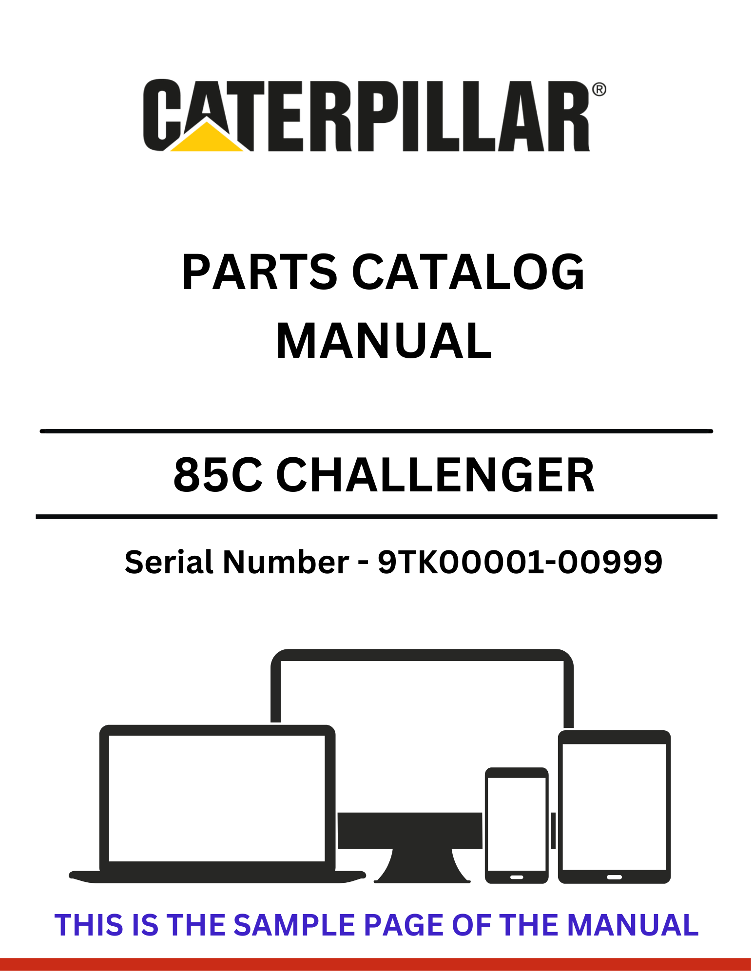 Discover the CAT 85C Challenger Parts Catalog Manual for S/N 9TK00001-00999, featuring detailed information on components powered by the 3176 engine.