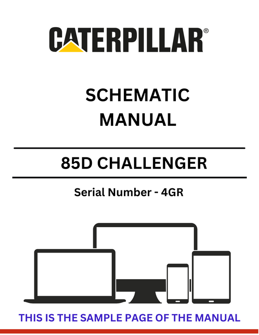 Discover the CAT 85D Challenger Schematic Manual (S/N - 4GR) for detailed insights and technical guidance. Perfect for maintenance and repair professionals.