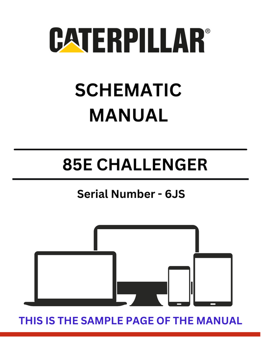  Discover the CAT 85E Challenger Schematic Manual (S/N - 6JS) for detailed insights and technical guidance. Perfect for maintenance and repair professionals.