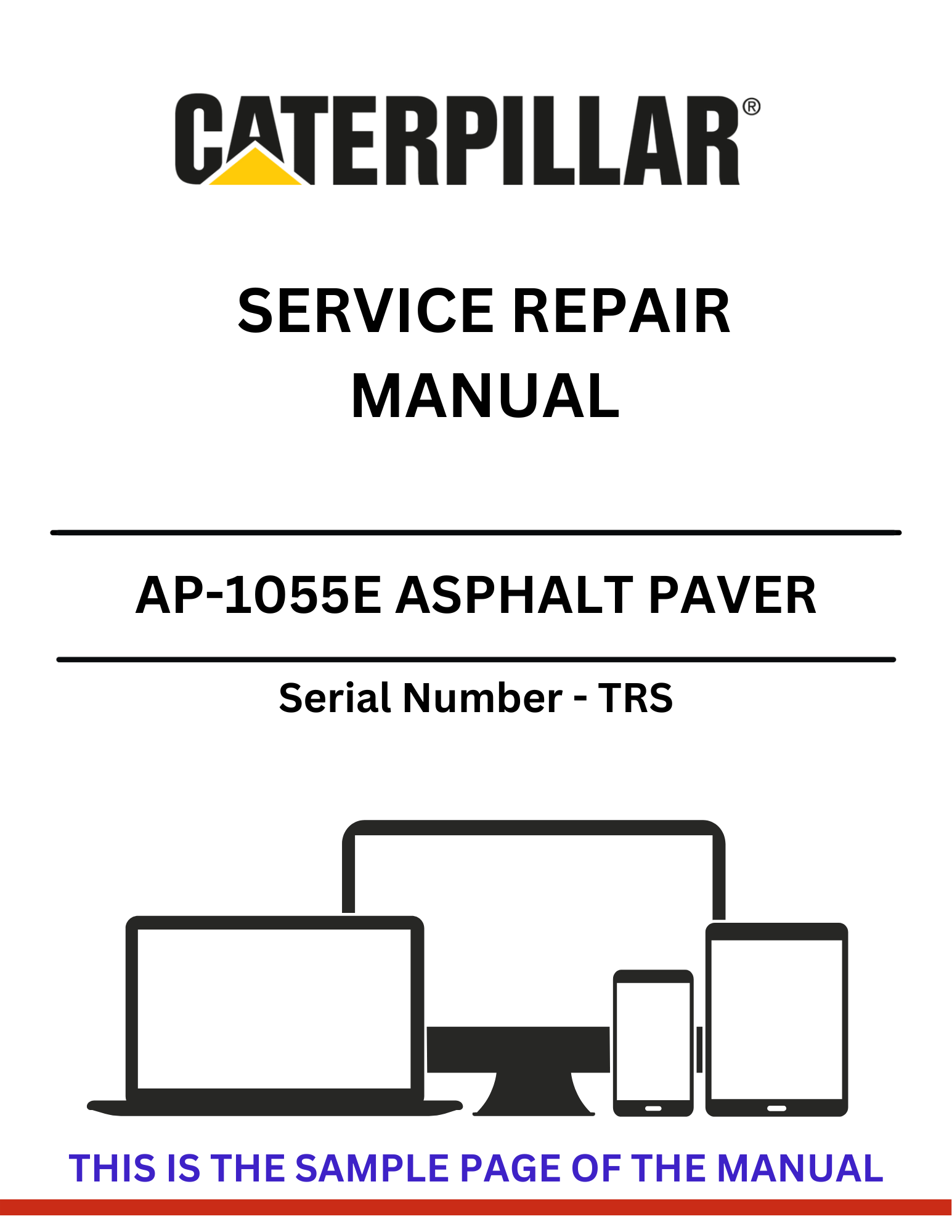 Discover the CAT AP-1055E Asphalt Paver Service Repair Manual (S/N - TRS) for comprehensive guidance on maintenance and repairs to keep your equipment running smoothly.