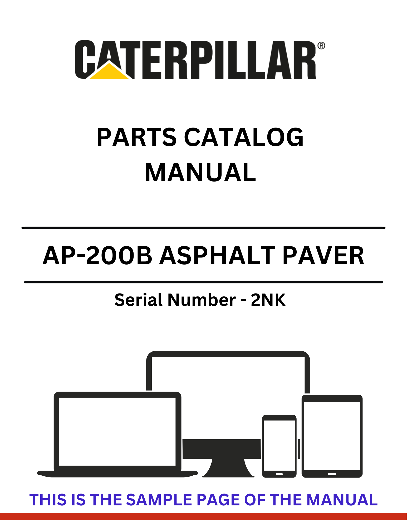 Access the comprehensive CAT AP-200B Asphalt Paver Parts Catalog Manual (S/N - 2NK). Ensure optimal maintenance and performance for your paving machinery.
