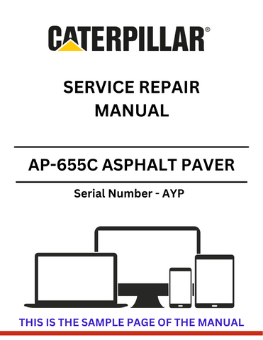 Discover the comprehensive CAT AP-655C Asphalt Paver Service Repair Manual. Access detailed guidance and troubleshooting tips for S/N - AYP to ensure optimal performance.