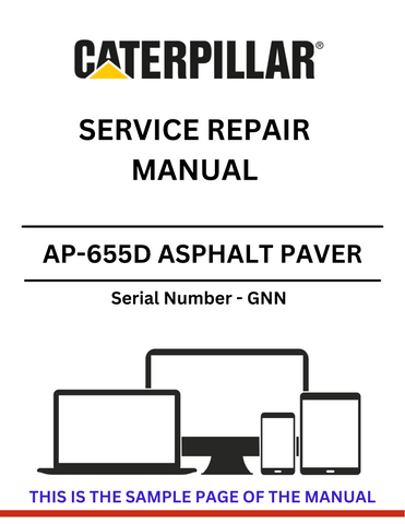 Discover the comprehensive CAT AP-655D Asphalt Paver Service Repair Manual for S/N - GNN. Ensure optimal performance and maintenance with expert guidance.