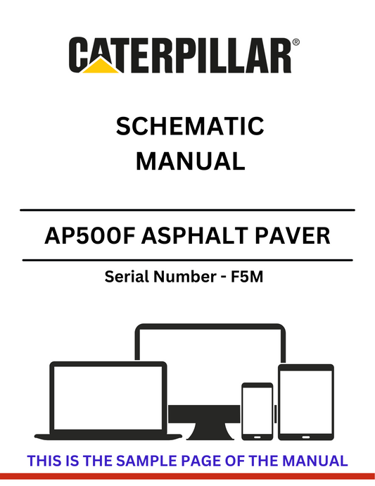  Access the CAT AP500F Asphalt Paver Schematic Manual (S/N - F5M) for comprehensive schematics and expert tips to optimize your asphalt paving operations.