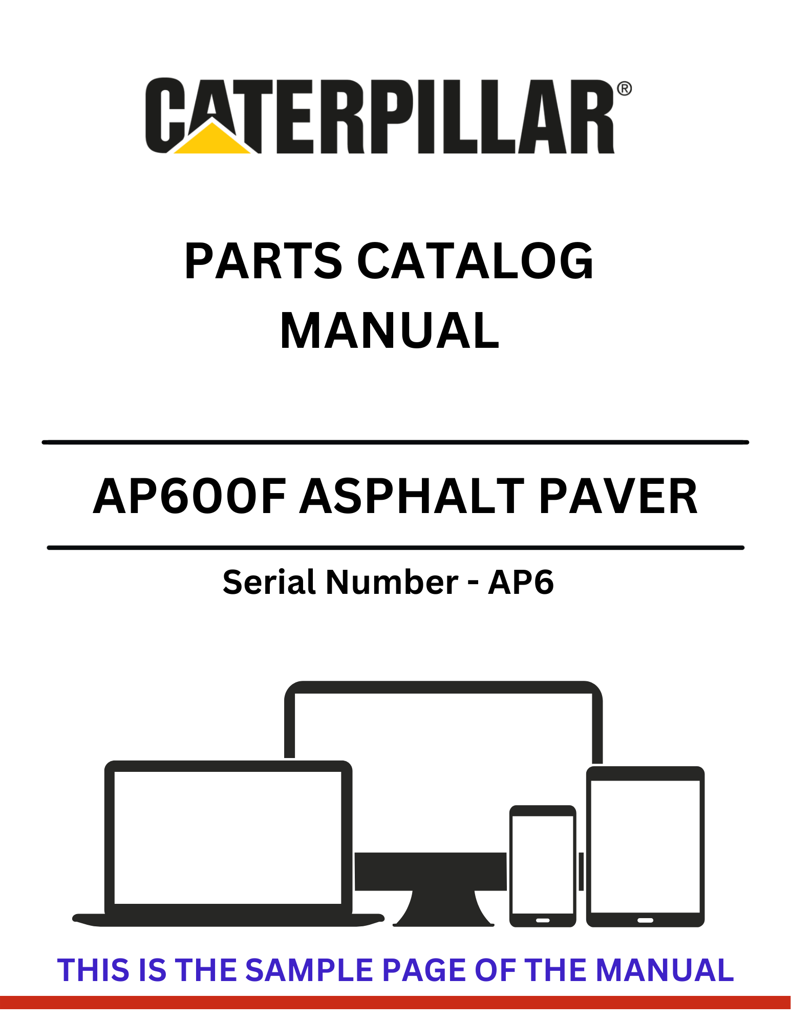  Access the CAT AP600F Asphalt Paver Parts Catalog Manual (S/N - AP6) to ensure optimal performance. Explore our extensive range of parts and accessories.
