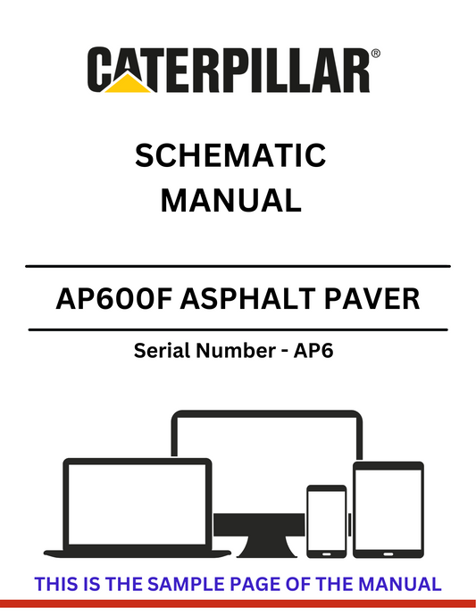 Discover the comprehensive schematic manual for the CAT AP600F Asphalt Paver S/N - AP6. Enhance your understanding and maintenance of this essential machinery.
