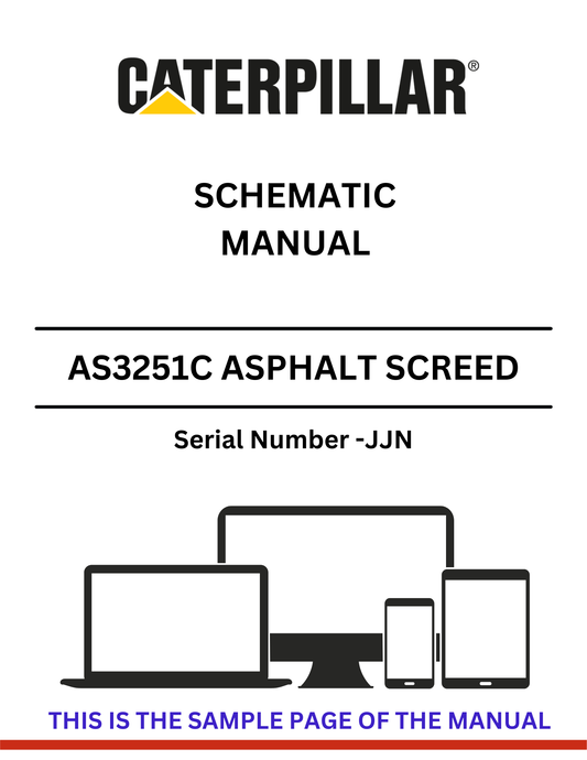 Discover the CAT AS3251C Asphalt Screed Schematic Manual (S/N - JJN). Access detailed schematics and technical insights for optimal performance and maintenance.