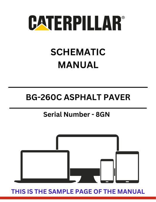 Explore the CAT BG-260C Asphalt Paver Schematic Manual (S/N - 8GN). Find essential schematics and technical details for optimal performance and maintenance.
