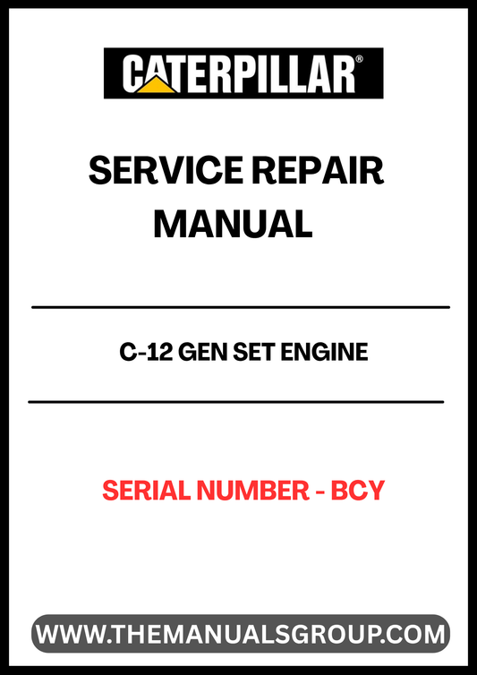 Unlock the full potential of your CAT C-12 Gen Set Engine with our comprehensive Service Repair Manual, specifically designed for serial number BCY. This manual is an essential resource for technicians and DIY enthusiasts alike, providing detailed instructions and insights to ensure your engine operates at peak performance.