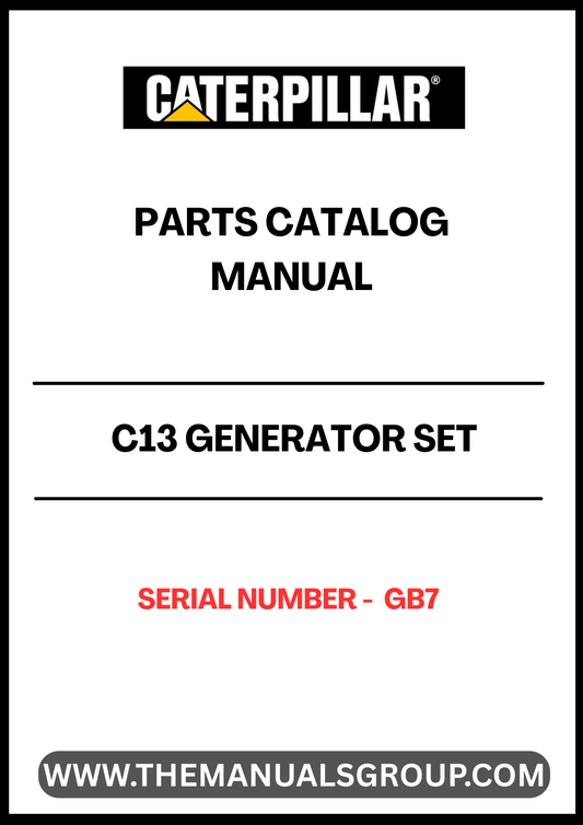 Discover the essential CAT C13 Generator Set Operation and Maintenance Manual, specifically designed for serial number GB7. This comprehensive guide is your go-to resource for understanding the intricacies of your generator set, ensuring optimal performance and longevity.