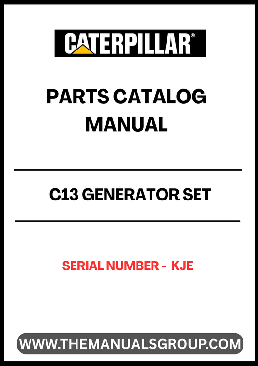 Discover the essential CAT C13 Generator Set Parts Catalog Manual, specifically designed for serial number KJE. This comprehensive manual serves as a vital resource for technicians and operators, providing detailed information on parts, specifications, and maintenance procedures to ensure optimal performance of your generator set.