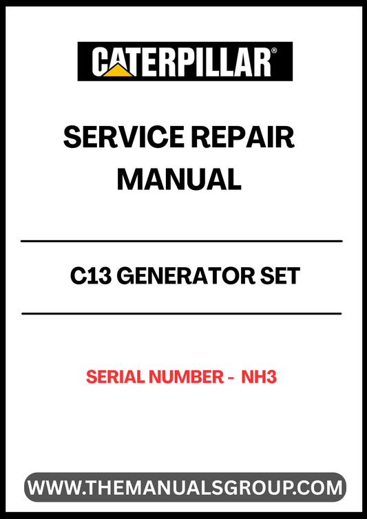 Unlock the full potential of your CAT C13 Generator Set with our comprehensive Service Repair Manual, specifically designed for serial number NH3. This manual is an essential resource for technicians and operators, providing detailed instructions and insights to ensure optimal performance and longevity of your generator.