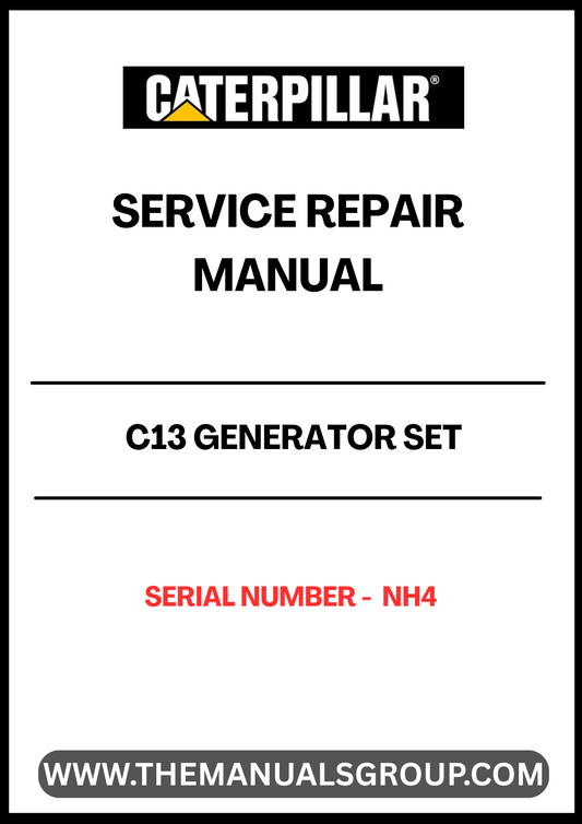 Ensure your CAT C13 Generator Set operates at peak performance with our comprehensive Service Repair Manual, specifically designed for serial number NH4. This manual is an essential resource for technicians and operators, providing detailed instructions and insights for effective maintenance and repair.