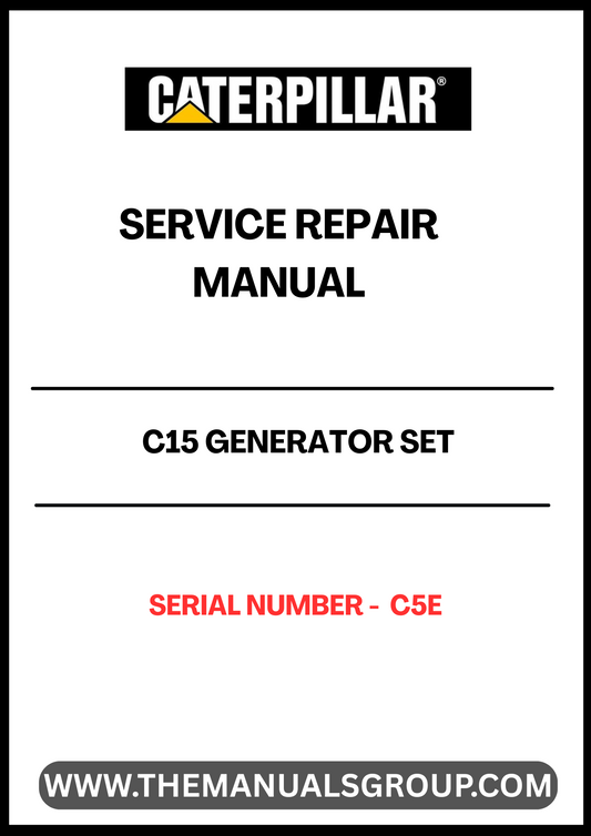  Ensure the longevity and optimal performance of your CAT C15 Generator Set with our comprehensive Service Repair Manual, specifically designed for serial number C5E. This manual is an essential resource for technicians and DIY enthusiasts alike, providing detailed instructions and insights into maintenance and repair procedures.