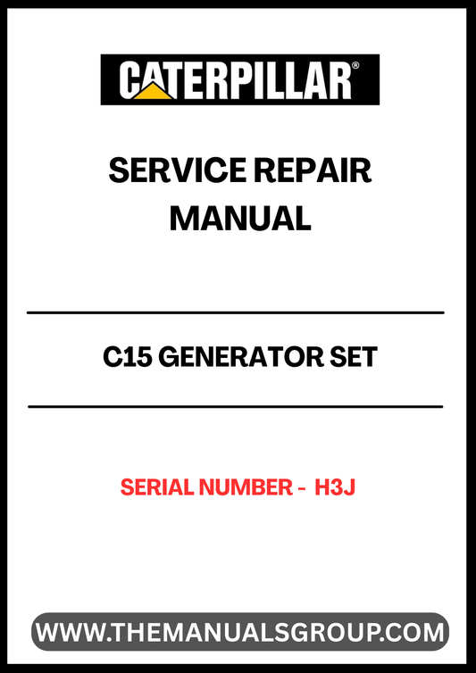 Ensure your CAT C15 Generator Set operates at peak performance with our comprehensive Service Repair Manual, specifically designed for serial number H3J. This manual is an essential resource for technicians and DIY enthusiasts alike, providing detailed instructions and insights into maintenance and repair procedures.